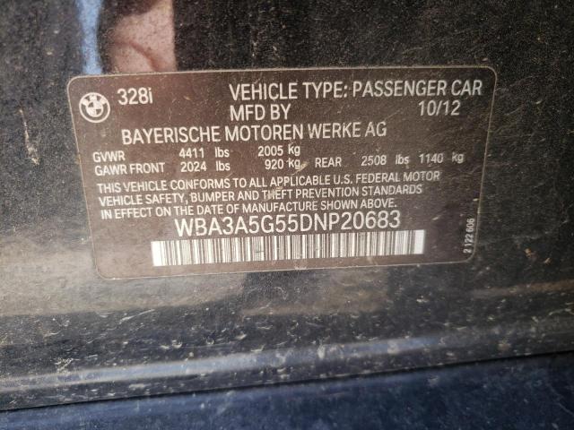 Photo 10 from auction – 2013 BMW 328 I with VIN WBA3A5G55DNP20683