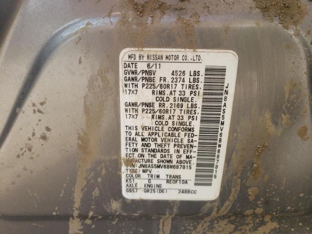 Photo 10 from auction – 2011 NISSAN ROGUE S with VIN JN8AS5MV6BW687815