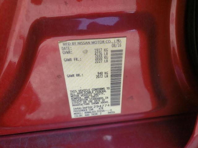 Photo 10 from auction – 2016 NISSAN ALTIMA 2.5 with VIN 1N4AL3AP1GC294774