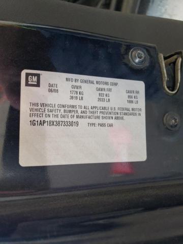 Photo 10 from auction – 2008 CHEVROLET COBALT SS with VIN 1G1AP18X387333019