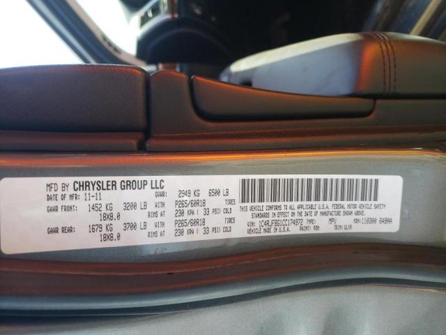Photo 10 from auction – 2012 JEEP GRAND CHER with VIN 1C4RJFBG1CC174972