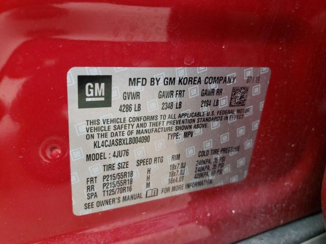 Photo 10 from auction – 2020 BUICK ENCORE PRE with VIN KL4CJASBXLB004090