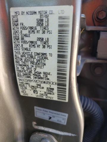 Photo 10 from auction – 2002 NISSAN XTERRA XE with VIN 5N1ED28Y72C596933