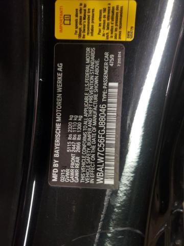 BMW 640 I 2015 with VIN WBALW7C56FGJ88046 - Photo from auction