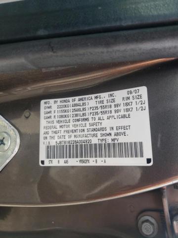Photo 10 from auction – 2008 ACURA RDX with VIN 5J8TB18228A004920