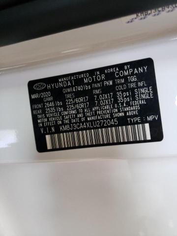 Photo 10 from auction – 2020 HYUNDAI TUCSON LIM with VIN KM8J3CA4XLU272045