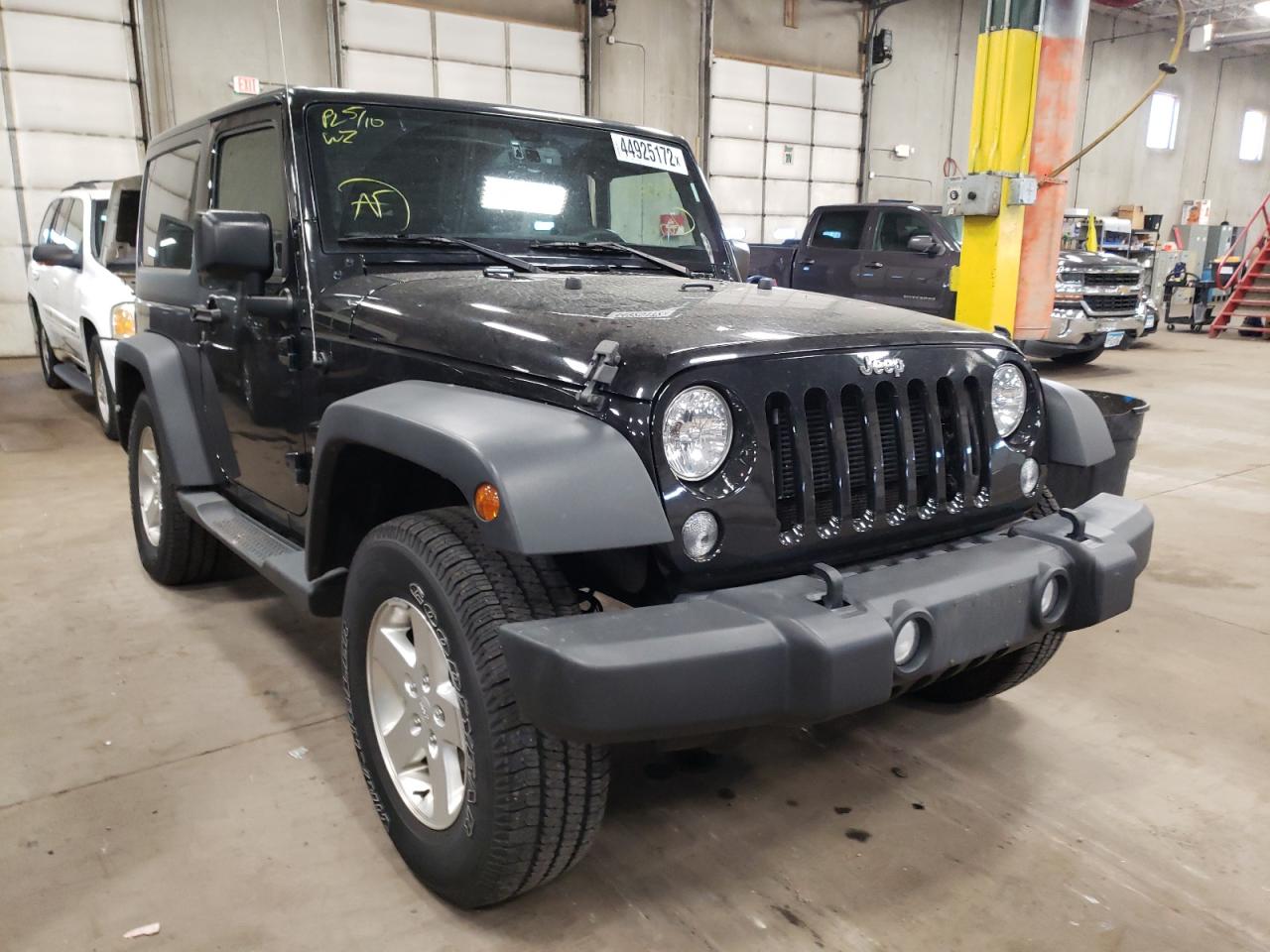 JEEP WRANGLER S 2015 with VIN 1C4GJWAG7FL551835 - Photo from auction