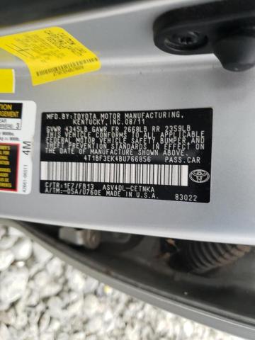 Photo 10 from auction – 2011 TOYOTA CAMRY BASE with VIN 4T1BF3EK4BU766856