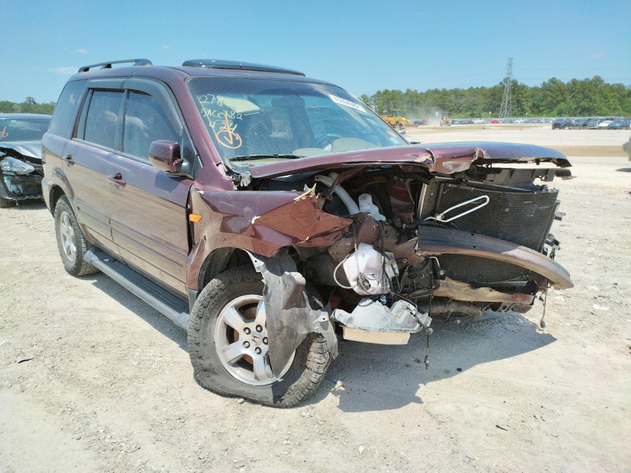 HONDA PILOT EXL 2008 с VIN 5FNYF28798B004740 - Фото с аукциона