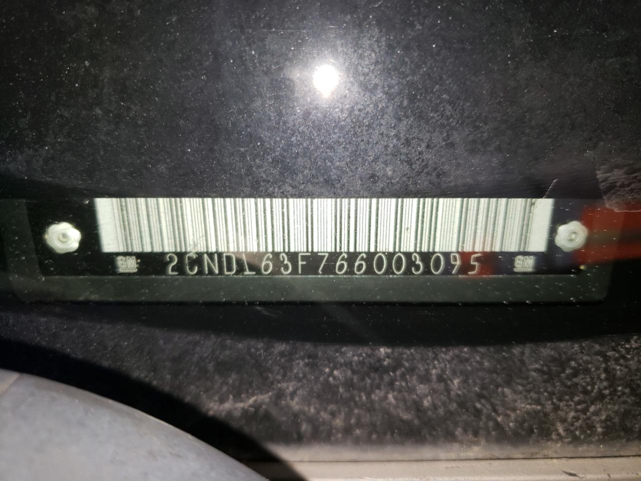 Photo 10 from auction – 2006 CHEVROLET EQUINOX LT with VIN 2CNDL63F766003095