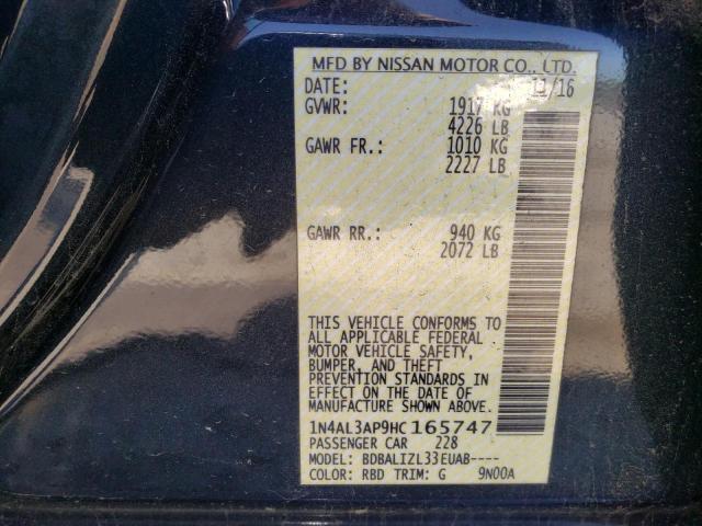 Photo 10 from auction – 2017 NISSAN ALTIMA 2.5 with VIN 1N4AL3AP9HC165747