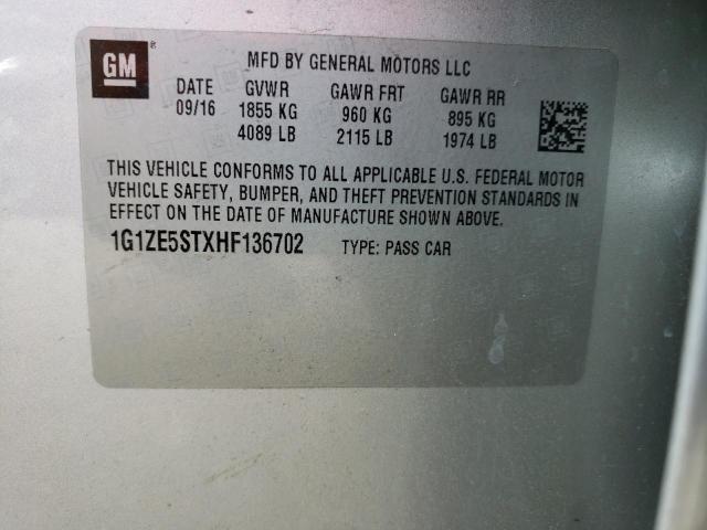 Photo 10 from auction – 2017 CHEVROLET MALIBU LT with VIN 1G1ZE5STXHF136702