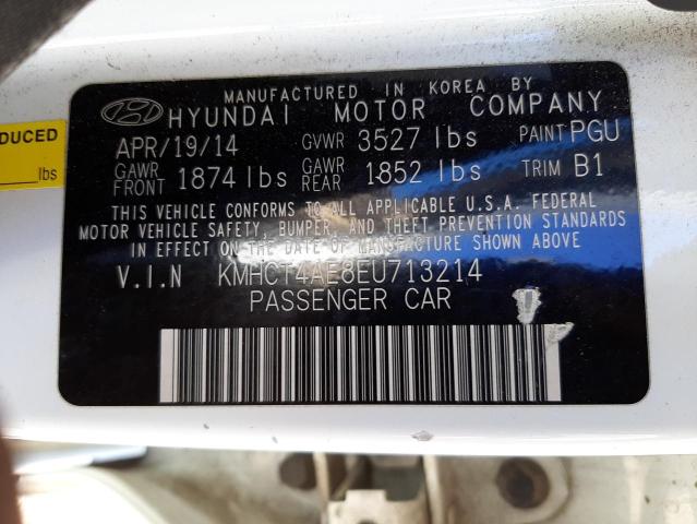 HYUNDAI ACCENT GLS 2014 with VIN KMHCT4AE8EU713214 - Photo from auction