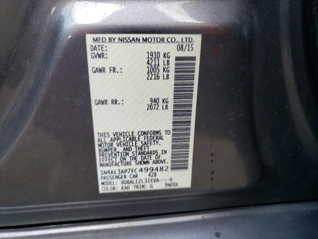 Photo 10 from auction – 2015 NISSAN ALTIMA 2.5 with VIN 1N4AL3AP7FC499482