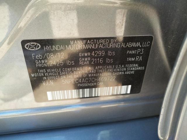 Photo 10 from auction – 2012 HYUNDAI SONATA SE with VIN 5NPEC4AC7CH469722