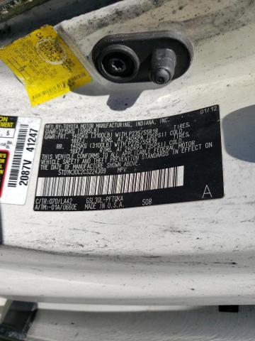 Photo 10 from auction – 2012 TOYOTA SIENNA XLE with VIN 5TDYK3DC2CS224309