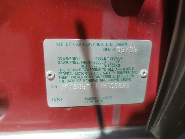 Photo 10 from auction – 2007 SUBARU FORESTER 2 with VIN JF1SG67647H708223