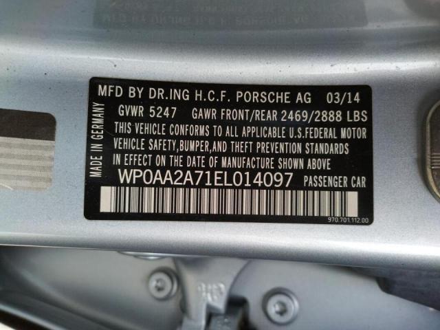 Photo 10 from auction – 2014 PORSCHE PANAMERA 2 with VIN WP0AA2A71EL014097
