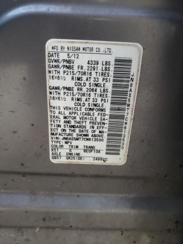 Photo 10 from auction – 2012 NISSAN ROGUE S with VIN JN8AS5MT7CW613500