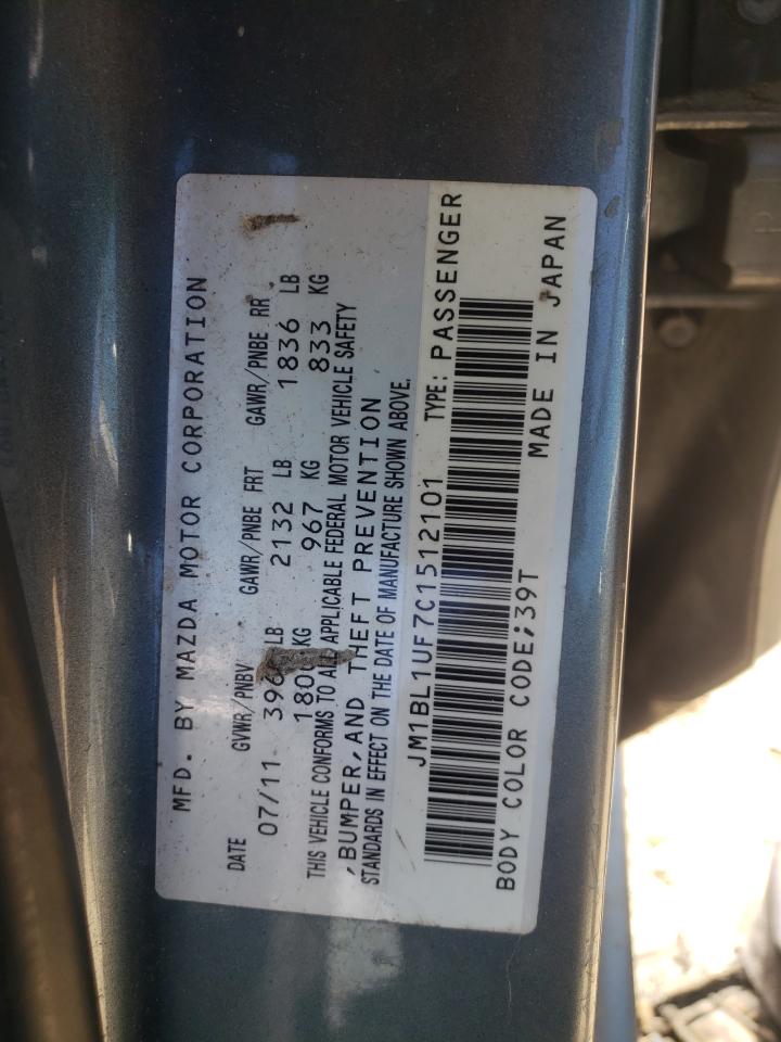 Photo 10 from auction – 2012 MAZDA 3 I with VIN JM1BL1UF7C1512101
