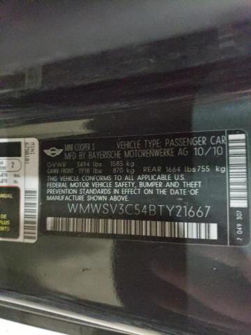 Photo 10 from auction – 2011 MINI COOPER S with VIN WMWSV3C54BTY21667