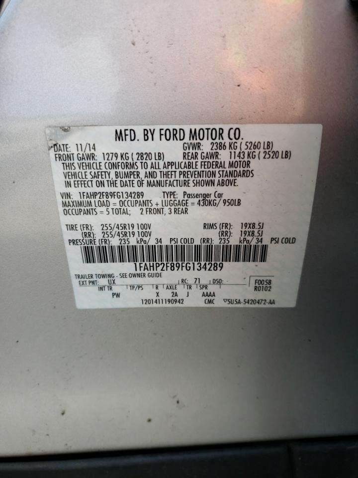 Photo 10 from auction – 2015 FORD TAURUS LIM with VIN 1FAHP2F89FG134289