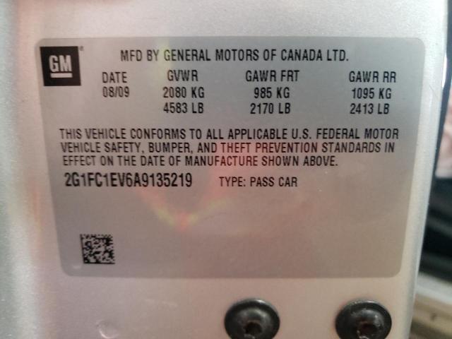 Photo 10 from auction – 2010 CHEVROLET CAMARO LT with VIN 2G1FC1EV6A9135219