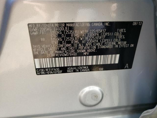 Photo 10 from auction – 2013 TOYOTA RAV4 XLE with VIN 2T3RFREV4DW078460