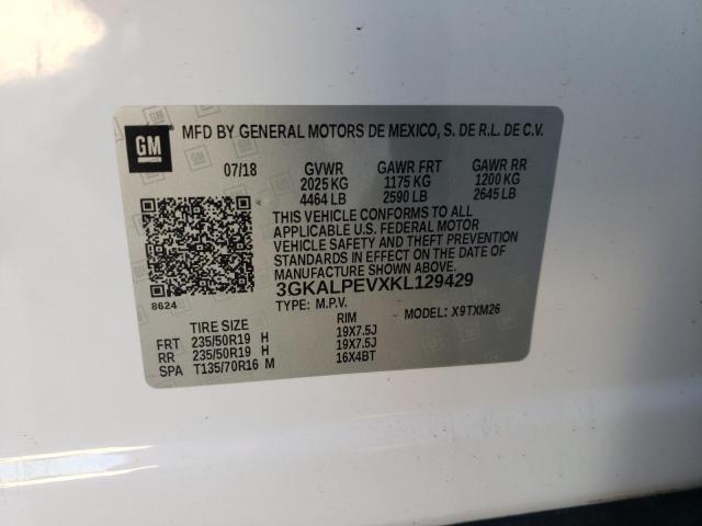Photo 10 from auction – 2019 GMC TERRAIN SL with VIN 3GKALPEVXKL129429