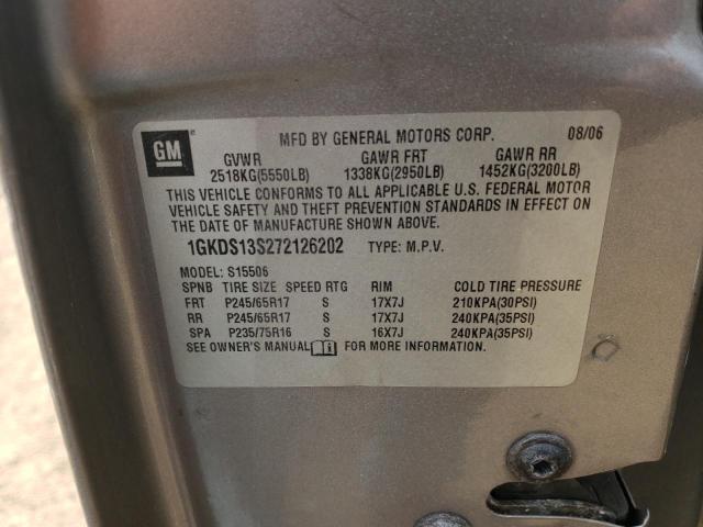 Photo 10 from auction – 2007 GMC ENVOY with VIN 1GKDS13S272126202
