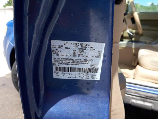 Photo 10 from auction – 2009 FORD ESCAPE XLT with VIN 1FMCU03799KA80907