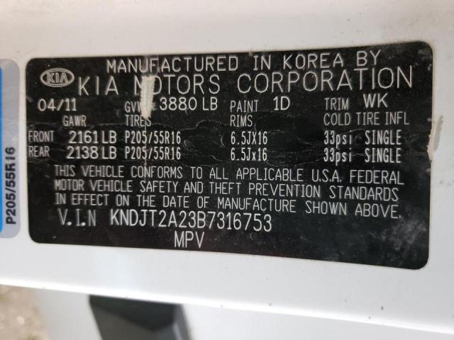 Снимка 10 от търг – 2011 KIA SOUL + с VIN KNDJT2A23B7316753