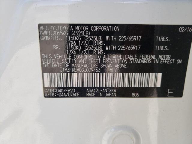 Photo 10 from auction – 2016 TOYOTA RAV4 LE with VIN JTMZFREV0GJ079463