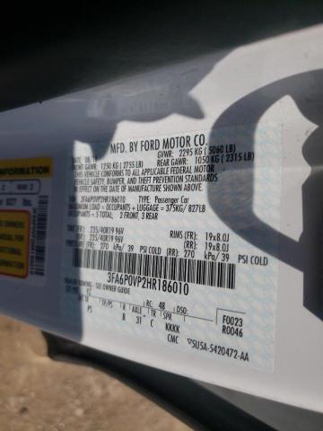 Photo 10 from auction – 2017 FORD FUSION SPO with VIN 3FA6P0VP2HR186010