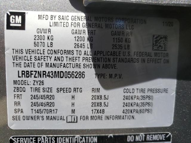 Photo 10 from auction – 2021 BUICK ENVISION E with VIN LRBFZNR43MD056286