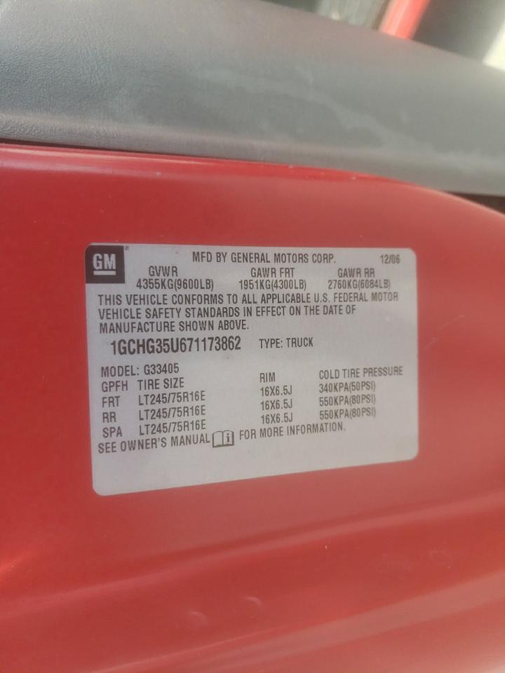 Photo 10 from auction – 2007 CHEVROLET EXPRESS G3 with VIN 1GCHG35U671173862