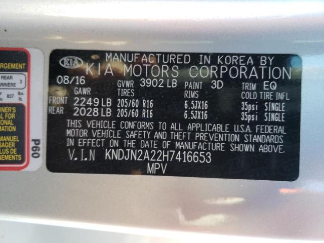 Photo 10 from auction – 2017 KIA SOUL with VIN KNDJN2A22H7416653