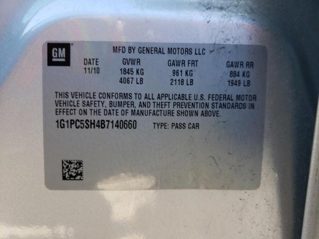 Photo 10 from auction – 2011 CHEVROLET CRUZE LS with VIN 1G1PC5SH4B7140660