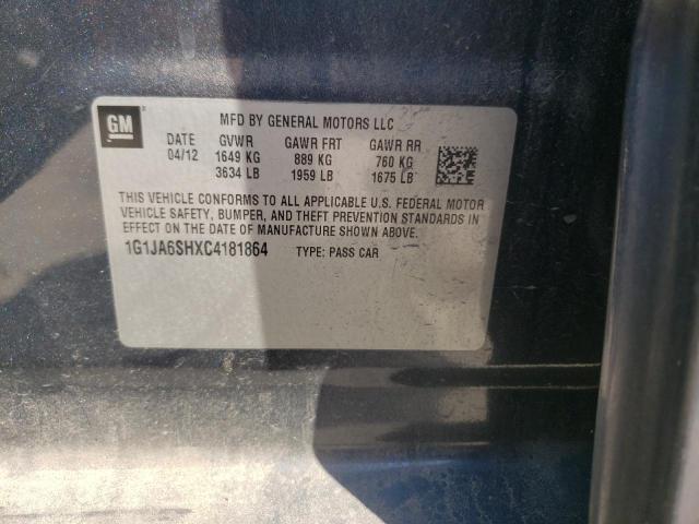 Photo 10 from auction – 2012 CHEVROLET SONIC LS with VIN 1G1JA6SHXC4181864