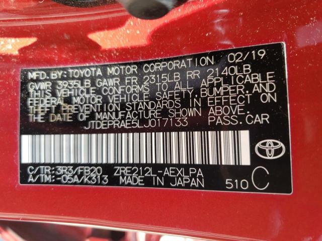 Photo 10 from auction – 2020 TOYOTA COROLLA LE with VIN JTDEPRAE5LJ017133