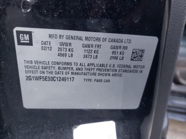 Photo 10 from auction – 2012 CHEVROLET IMPALA LS with VIN 2G1WF5E30C1249117