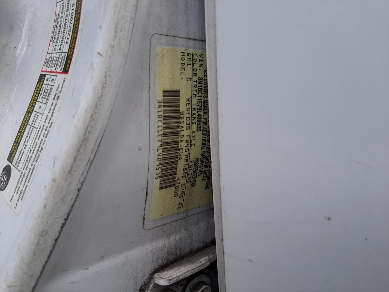 Photo 10 from auction – 2009 NISSAN VERSA S with VIN 3N1BC11E79L409535