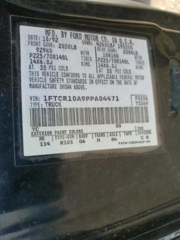 Photo 10 from auction – 1993 FORD RANGER with VIN 1FTCR10A9PPA04471