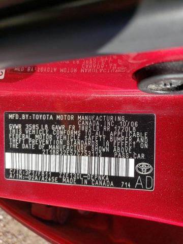 Photo 10 from auction – 2007 TOYOTA COROLLA CE with VIN 2T1BR32E57C753113