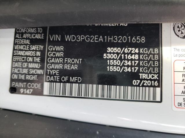 Photo 10 from auction – 2017 MERCEDES-BENZ METRIS with VIN WD3PG2EA1H3201658