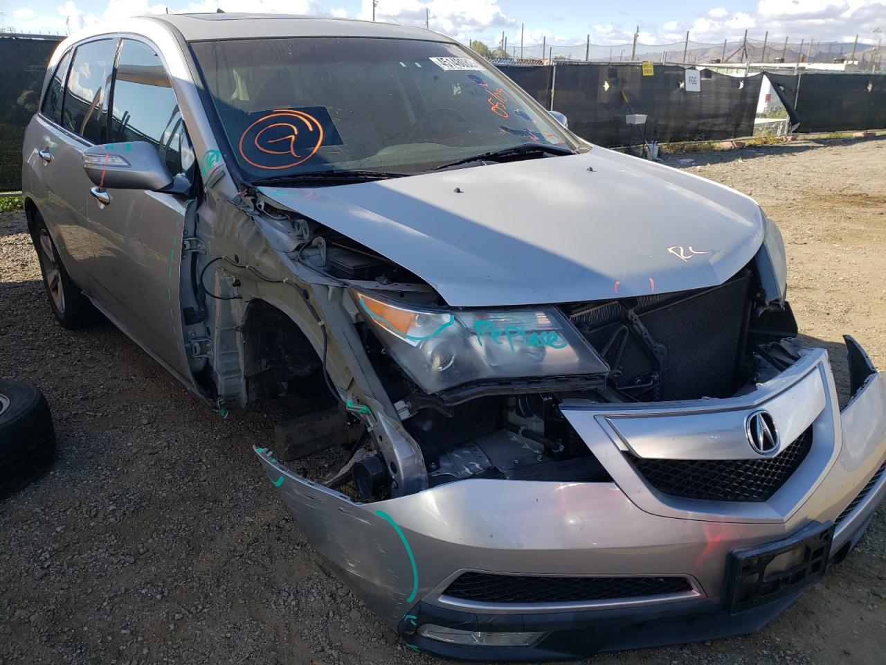 ACURA MDX 2013 with VIN 2HNYD2H22DH501637 - Photo from auction