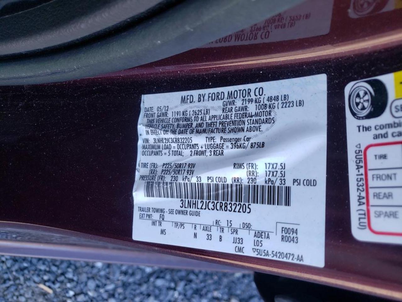 Photo 10 from auction – 2012 LINCOLN MKZ with VIN 3LNHL2JC3CR832205