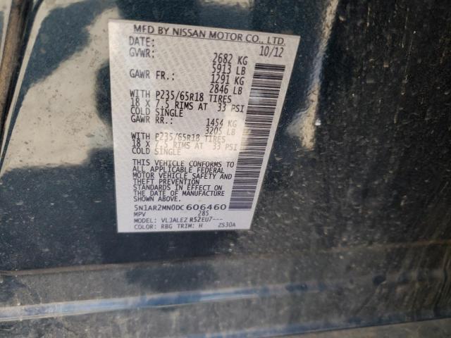 Photo 10 from auction – 2013 NISSAN PATHFINDER with VIN 5N1AR2MN0DC606460