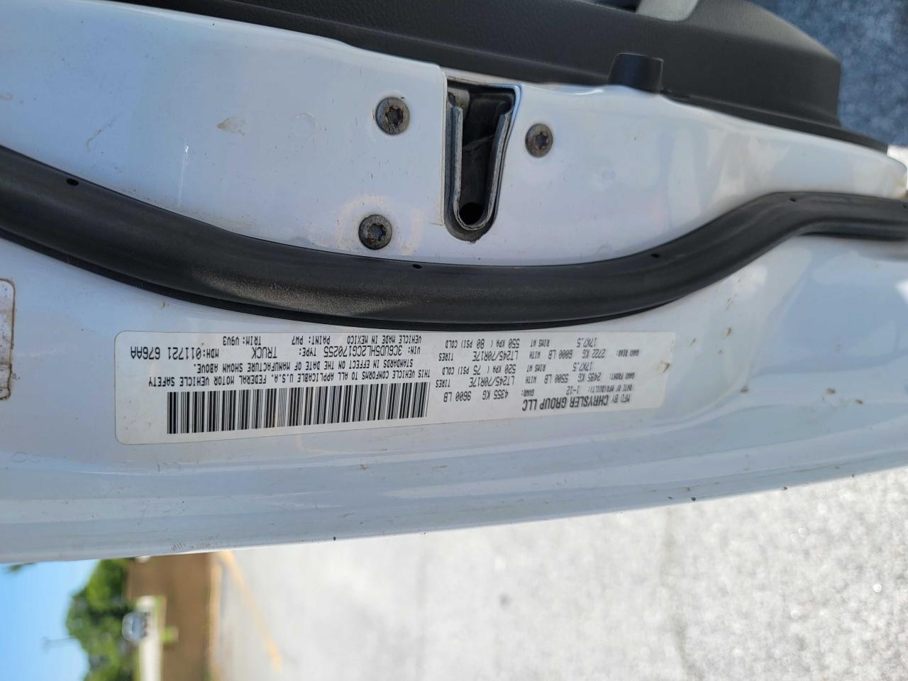 Photo 10 from auction – 2012 DODGE RAM 2500 S with VIN 3C6UD5HL2CG170255