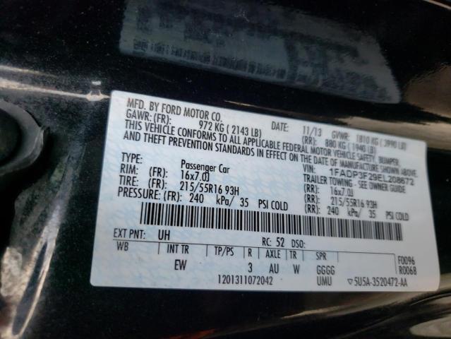 Photo 10 from auction – 2014 FORD FOCUS SE with VIN 1FADP3F29EL208672